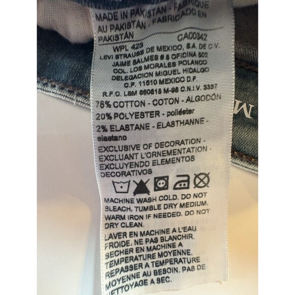 NWT Levi Strauss Women’s Simply Stretch Straight Leg Jeans Size 8 Blue Mid Rise - Picture 8 of 12